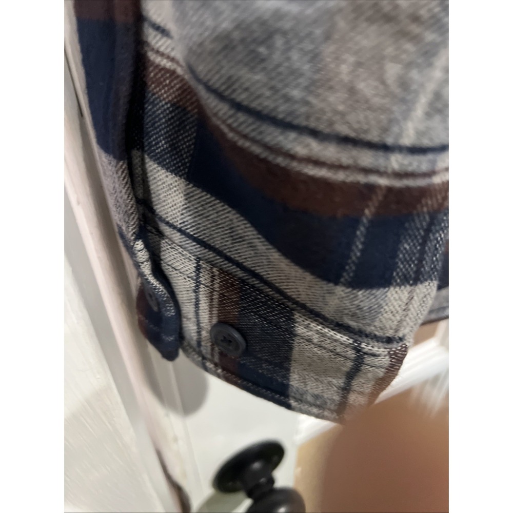 Original Weatherproof SMALL BROWN GRAY 60% Cotton NwT Flannel Jacket Shackleton - Picture 10 of 12